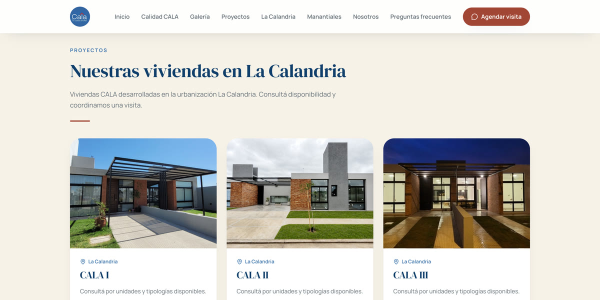 Proyectos de CALA en La Calandria