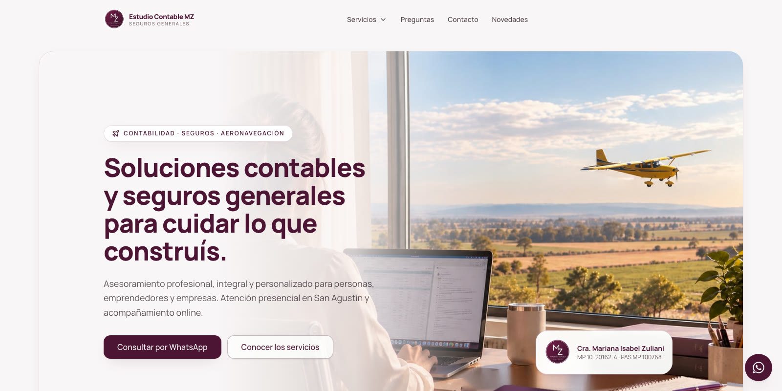 Estudio Contable MZ, accounting and insurance firm in Córdoba